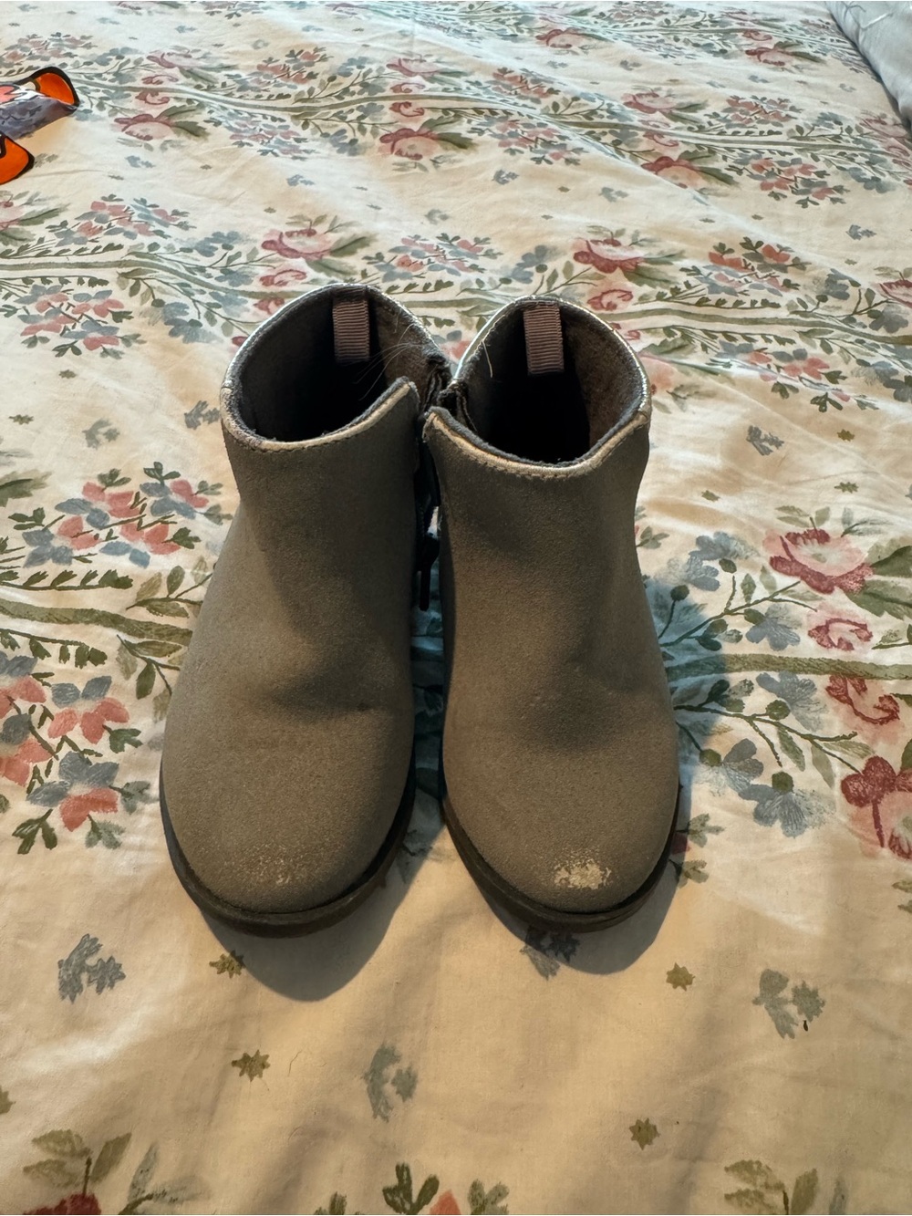 Gymboree Kids Grey Ankle Boots - Simple Pull-Tab Style